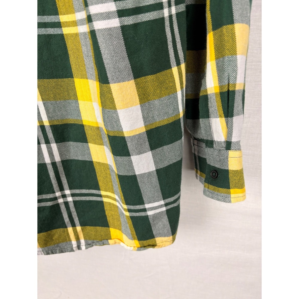 UG Apparel Baylor University Bears Plaid Flannel Shirt Green Yellow Womens Large - Picture 12 of 12